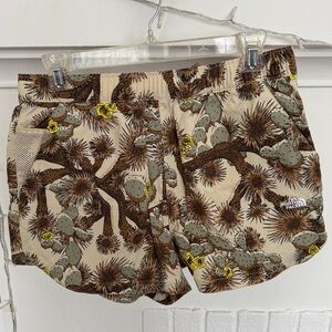 The North Face Beige Cactus Print Athletic Shorts
